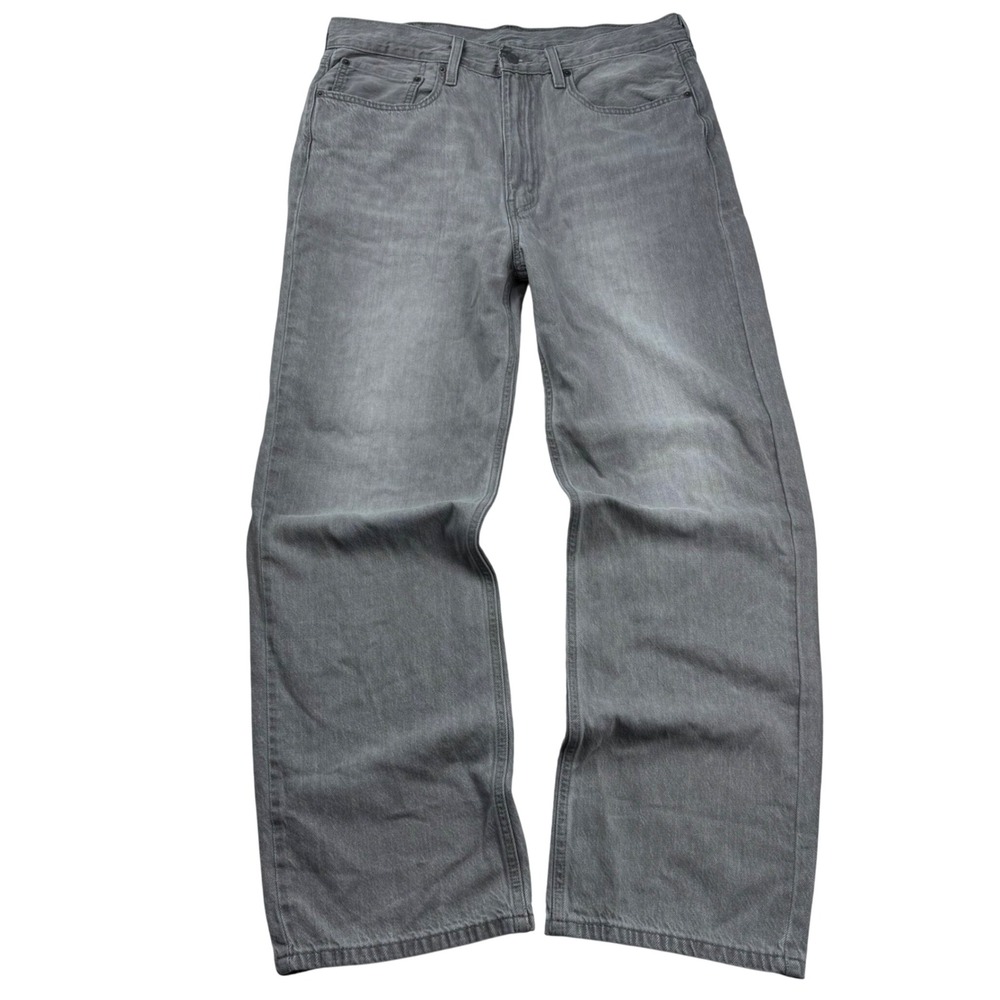 Levis 565 Loose Straight Leg Grey Denim Jeans Mens W34 L32 Baggy Skater Grunge